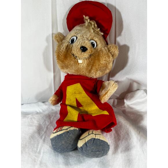 1983 Alvin and The Chipmunks CBS Toys Vintage Plush Stuffed Animal Toy 12" Nice - Picture 1 of 16